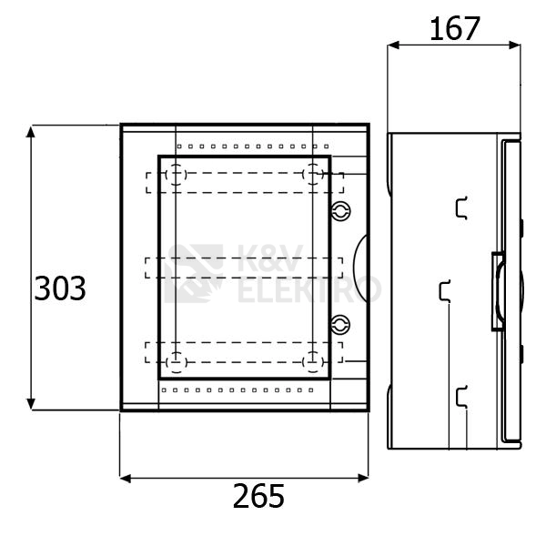 Obrázek produktu Plastová rozvaděčová skříň IBOCO VTR 01 OBLO 04621 303x265x167 1