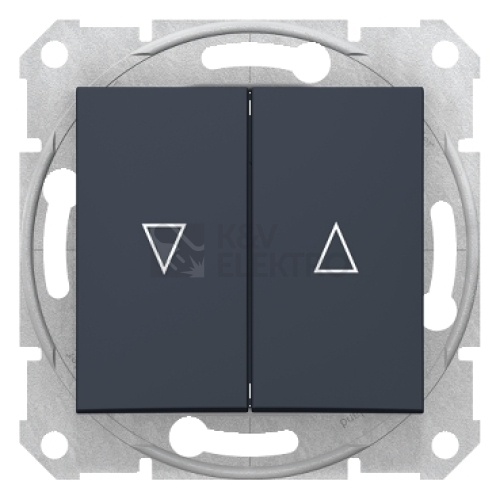 Schneider Sedna dvojtlačítko ovládače žaluzií č.1/0+1/0 el. blokování graphite SDN1300170