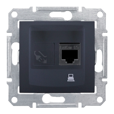 Obrázek produktu Schneider Electric Sedna datová zásuvka 1xRJ45 kat.5e UTP graphite SDN4300170 0