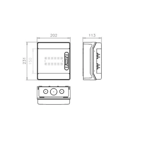 Rozvodnice EATON IKA-1/6-ST na omítku průhledné dveře 6M IP65 174222 (obrázek 2)