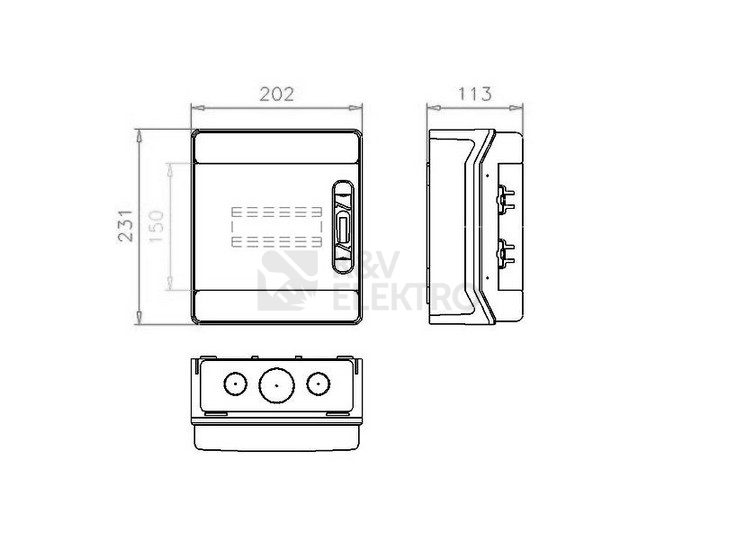 Obrázek produktu Rozvodnice EATON IKA-1/6-ST na omítku průhledné dveře 6M IP65 174222 1