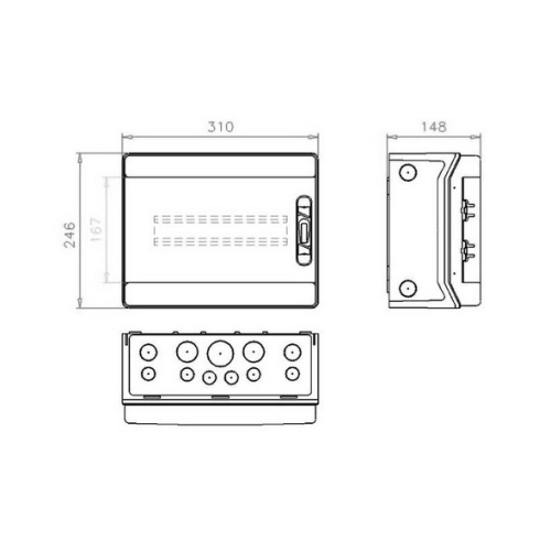 Rozvodnice EATON IKA-1/12-ST na omítku průhledné dveře 12M IP65 174197 (obrázek 4)