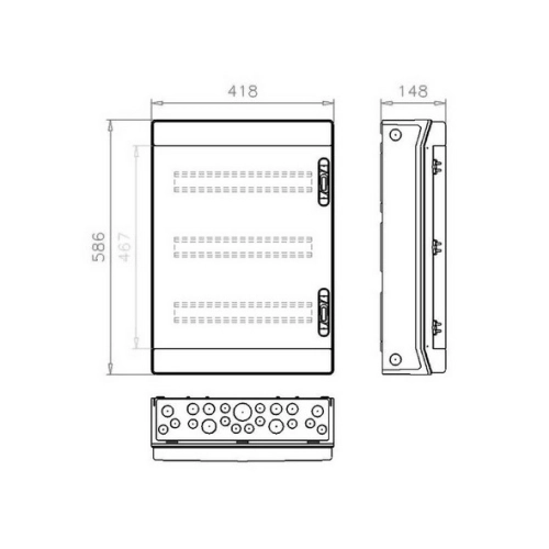 Rozvodnice EATON IKA-3/54-ST na omítku průhledné dveře 54M IP65 174202 (obrázek 3)