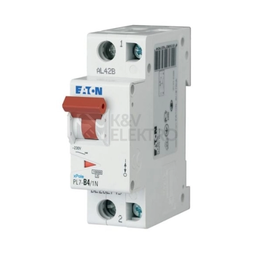 Jistič EATON PL7-B4/1N 4A 165221