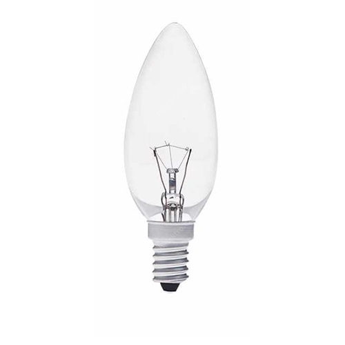 Levně Žárovka průmyslová čirá TES-LAMP 25W E14 B35 svíčka