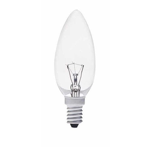 Žárovka průmyslová čirá TES-LAMP 25W E14 B35 svíčka