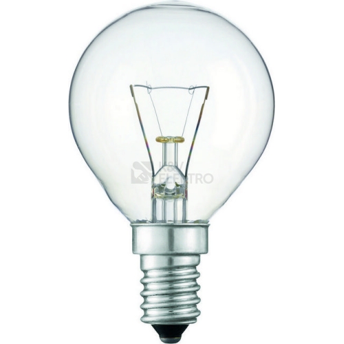 Žárovka čirá TES-LAMP otřesuvzdorná 40W E14 P45 kapka