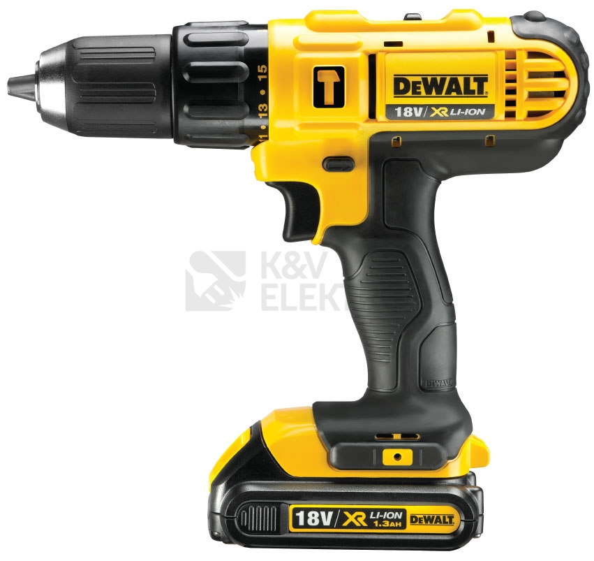Obrázek produktu Aku vrtačka DeWALT DCD776C2 18V s příklepem 2x aku Li-ion 1,3Ah 1