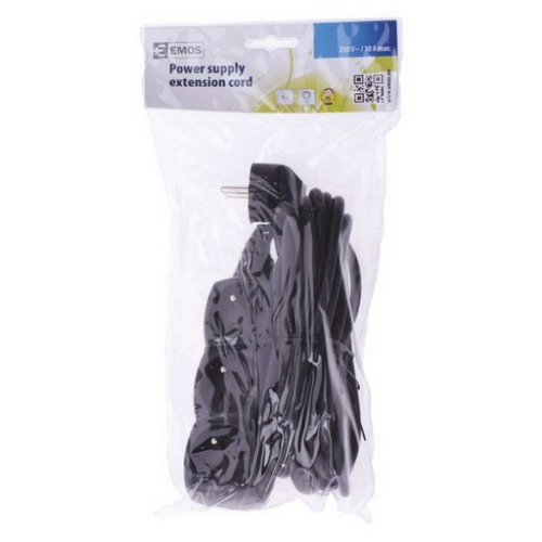 Prodlužovací kabel EMOS 5m/3zásuvky černá PC0315 1902230500