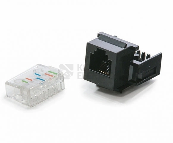 Obrázek produktu Keystone konektor Keline KEJ-C3-U-BK Cat.3 RJ12 (RJ11) černý 0