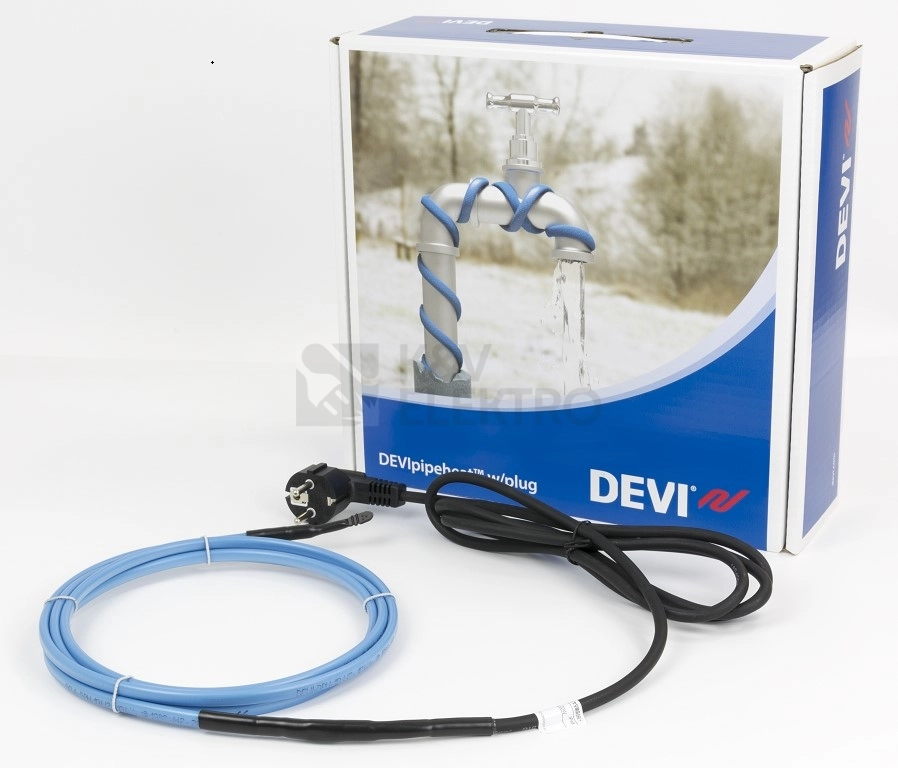 Obrázek produktu Topný kabel samoregulační DEVIpipeheat w/plug (DPH-10) 2m 20W 0
