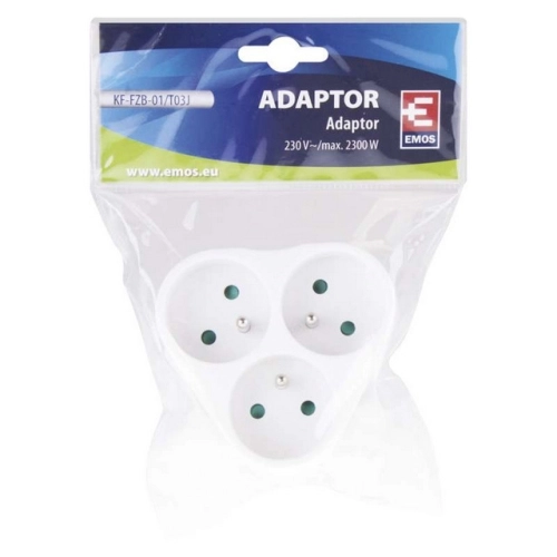 Roztrojka EMOS 3x kulatá bílá P0026 (obrázek 4)