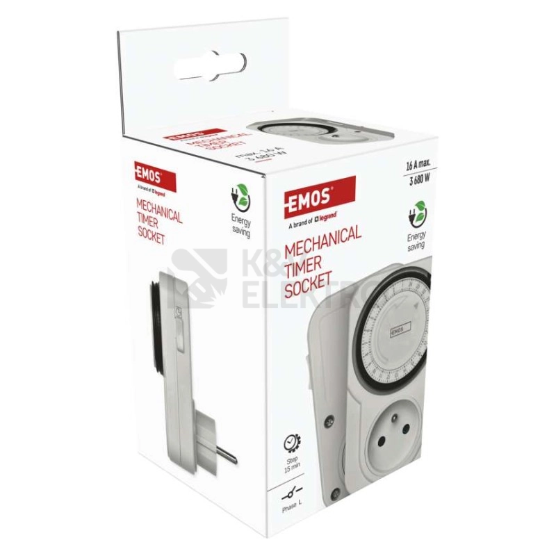 Obrázek produktu Časovač mechanická spínací zásuvka TS-MD3 EMOS P5502 1