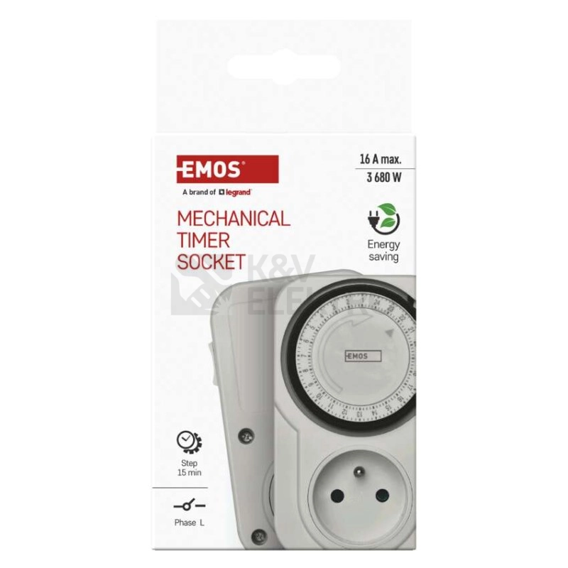 Obrázek produktu Časovač mechanická spínací zásuvka TS-MD3 EMOS P5502 7