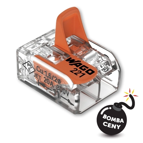 Svorka WAGO 221-412 2x4 s páčkou