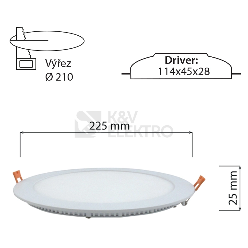 Obrázek produktu LED podhledové svítidlo McLED TORO R21 TR225-21W2700K-W-EN teplá bílá ML-412.016.33.0 3
