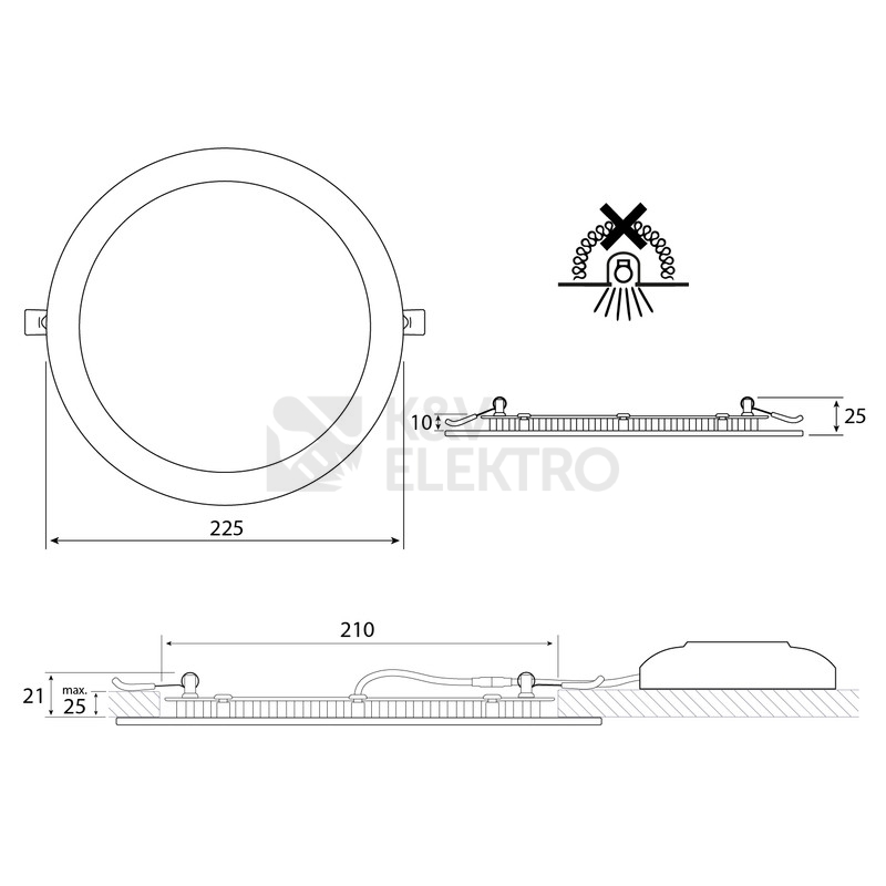 Obrázek produktu LED podhledové svítidlo McLED TORO R21 TR225-21W2700K-W-EN teplá bílá ML-412.016.33.0 9