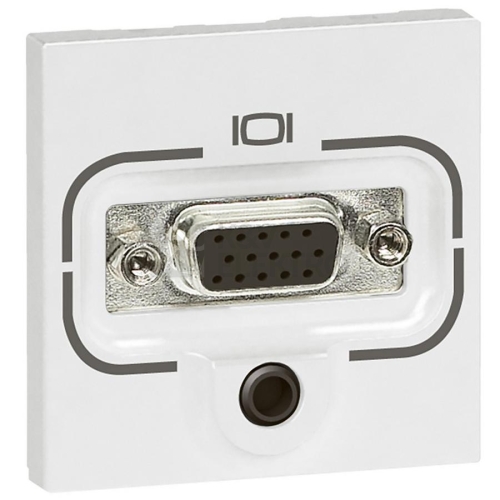 Legrand Mosaic zásuvka HD15 + Jack 3,5mm 2moduly bílá 78774
