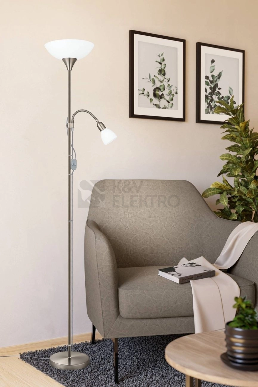 Obrázek produktu Stojací lampa EGLO Up 2 82842 1xE27/60W 1xE14/25W 1