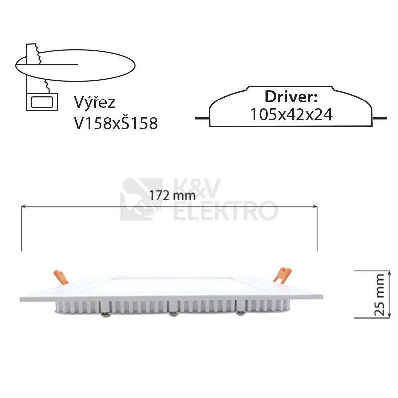 Obrázek produktu LED podhledové svítidlo McLED TORO S15 TS172-15W2700K-W-EN teplá bílá ML-412.004.33.0 3