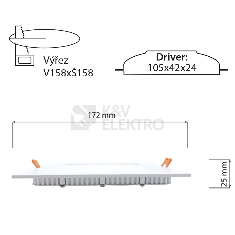 Obrázek produktu LED podhledové svítidlo McLED TORO S15 TS172-15W2700K-W-EN teplá bílá ML-412.004.33.0 4