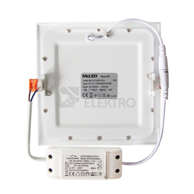 Obrázek produktu LED podhledové svítidlo McLED TORO S15 TS172-15W4000K-W-EN neutrální bílá ML-412.005.33.0 11