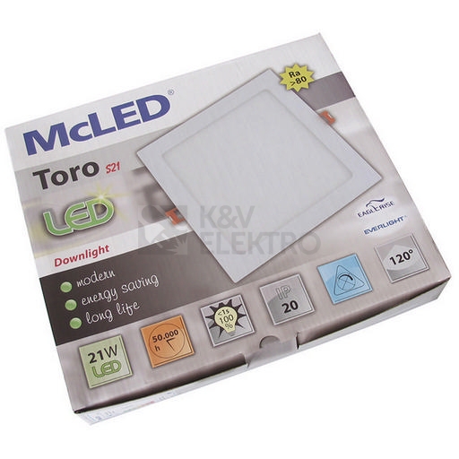 Obrázek produktu LED podhledové svítidlo McLED TORO S21 TS225-21W2700K-W-EN teplá bílá ML-412.007.33.0 1