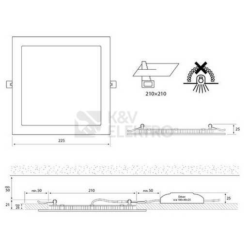 Obrázek produktu LED podhledové svítidlo McLED TORO S21 TS225-21W2700K-W-EN teplá bílá ML-412.007.33.0 10