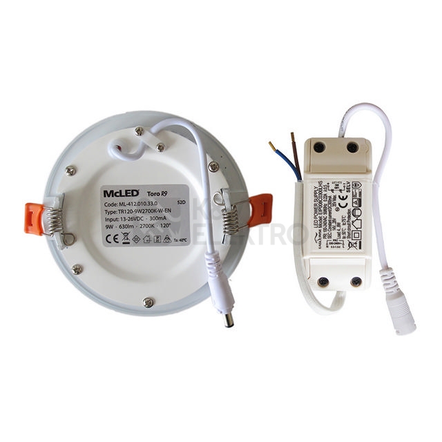 Obrázek produktu LED podhledové svítidlo McLED TORO R9 TR120-9W2700K-W-EN teplá bílá ML-412.010.33.0 11