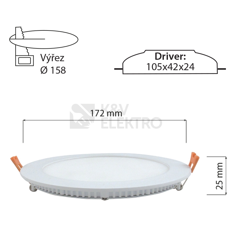 Obrázek produktu LED podhledové svítidlo McLED TORO R15 TR172-15W2700K-W-EN teplá bílá ML-412.013.33.0 3