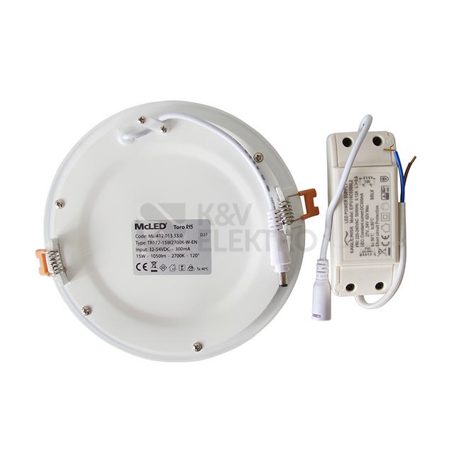 Obrázek produktu LED podhledové svítidlo McLED TORO R15 TR172-15W2700K-W-EN teplá bílá ML-412.013.33.0 10