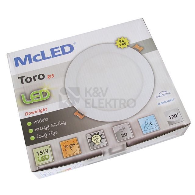 Obrázek produktu LED podhledové svítidlo McLED TORO R15 TR172-15W4000K-W-EN neutrální bílá ML-412.014.33.0 1
