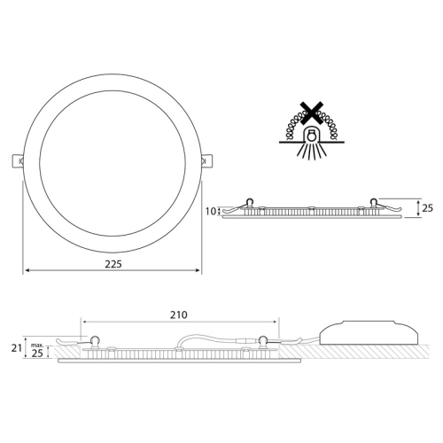 LED podhledové svítidlo McLED TORO R21 TR225-21W4000K-W-EN neutrální bílá ML-412.017.33.0 (obrázek 3)