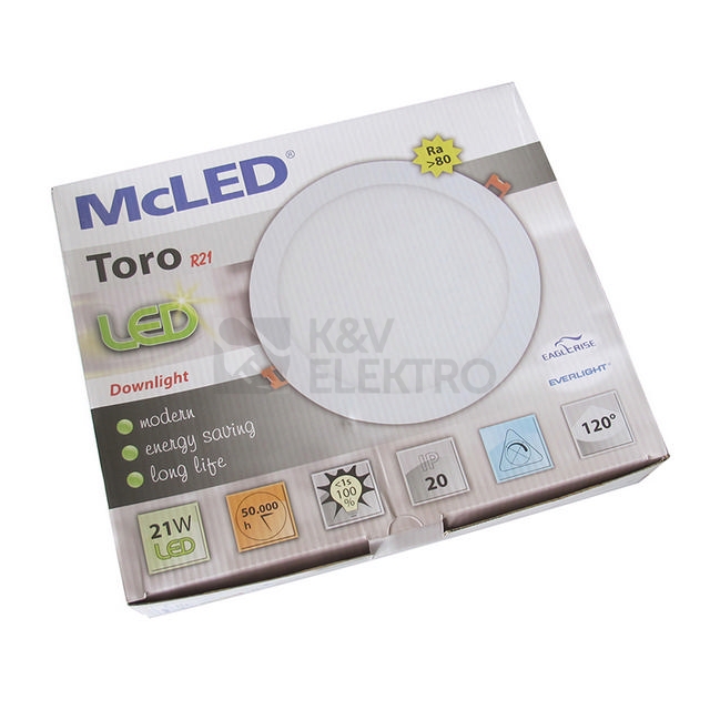 Obrázek produktu LED podhledové svítidlo McLED TORO R21 TR225-21W4000K-W-EN neutrální bílá ML-412.017.33.0 1