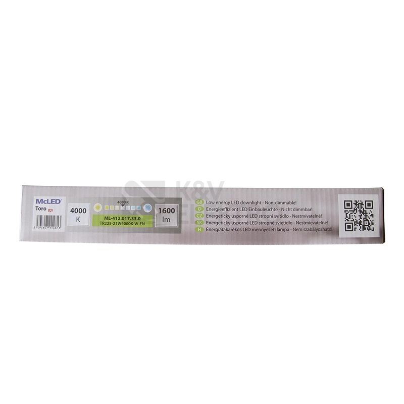 Obrázek produktu LED podhledové svítidlo McLED TORO R21 TR225-21W4000K-W-EN neutrální bílá ML-412.017.33.0 2