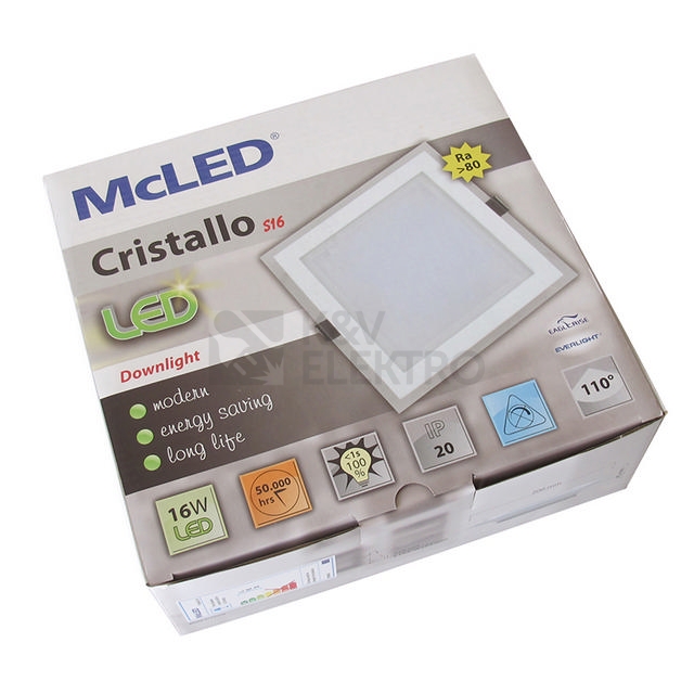 Obrázek produktu LED podhledové svítidlo McLED CRISTALLO S16 CS200-16W4000K-W-EN neutrální bílá ML-412.023.33.0 11