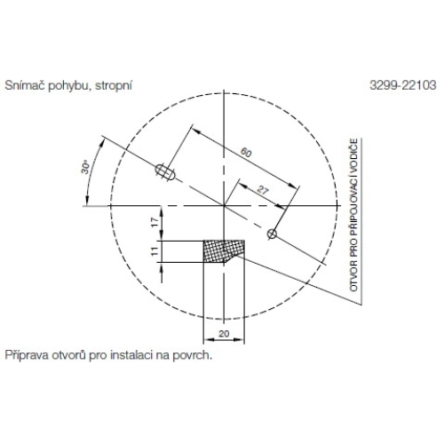 ABB pohybové čidlo 3299-22103 stropní bílá (obrázek 3)