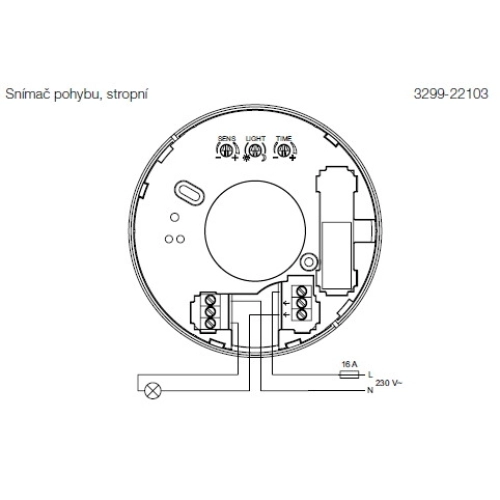 ABB pohybové čidlo 3299-22103 stropní bílá (obrázek 4)