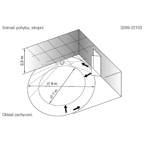 ABB pohybové čidlo 3299-22103 stropní bílá