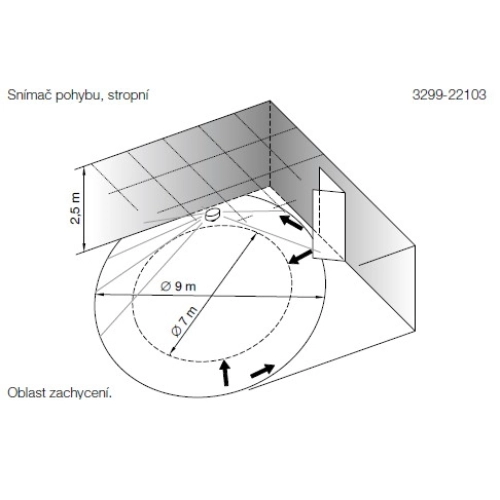 ABB pohybové čidlo 3299-22103 stropní bílá (obrázek 5)