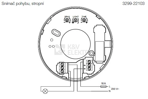 Obrázek produktu ABB pohybové čidlo 3299-22103 stropní bílá 3