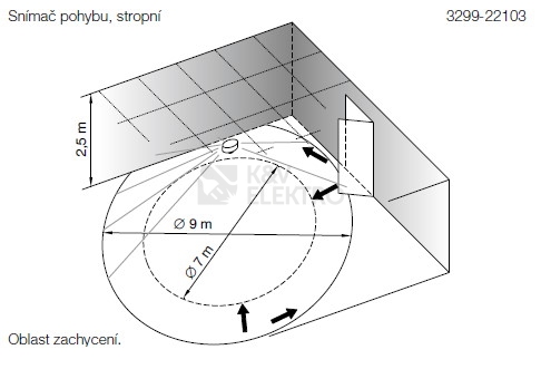 Obrázek produktu  ABB pohybové čidlo 3299-22103 stropní bílá 4