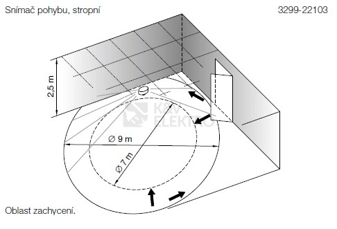 Obrázek produktu ABB pohybové čidlo 3299-22103 stropní bílá 4