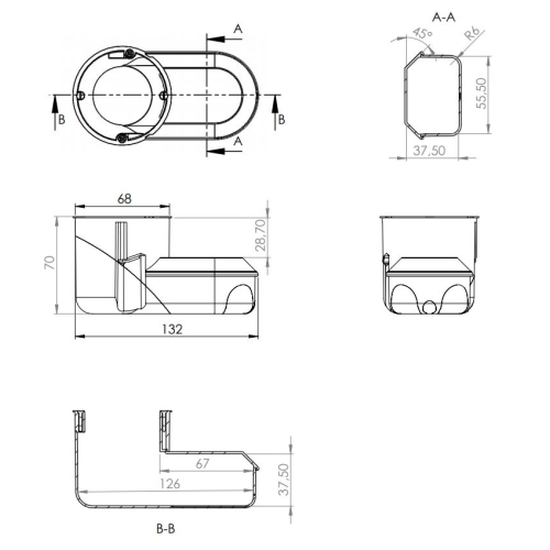 Krabice do sádrokartonu F-tronic E5000 pro elektronické přístroje