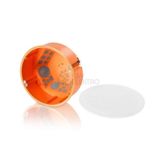  Krabice do sádrokartonu F-tronic E816 120mm oranžová rozbočovací