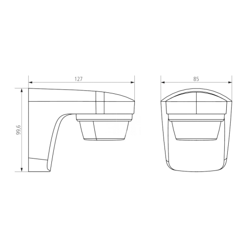 Pohybové čidlo Theben Theluxa S180 BK černé 1010506