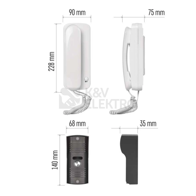 Obrázek produktu Sada audiovrátného EMOS H1085 1 účastník 5