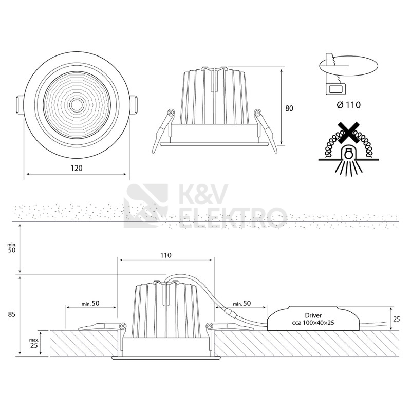 Podhledové LED svítidlo Sima 16 16W 4000K ML-412.032.33.0 | K&V ELEKTRO ...