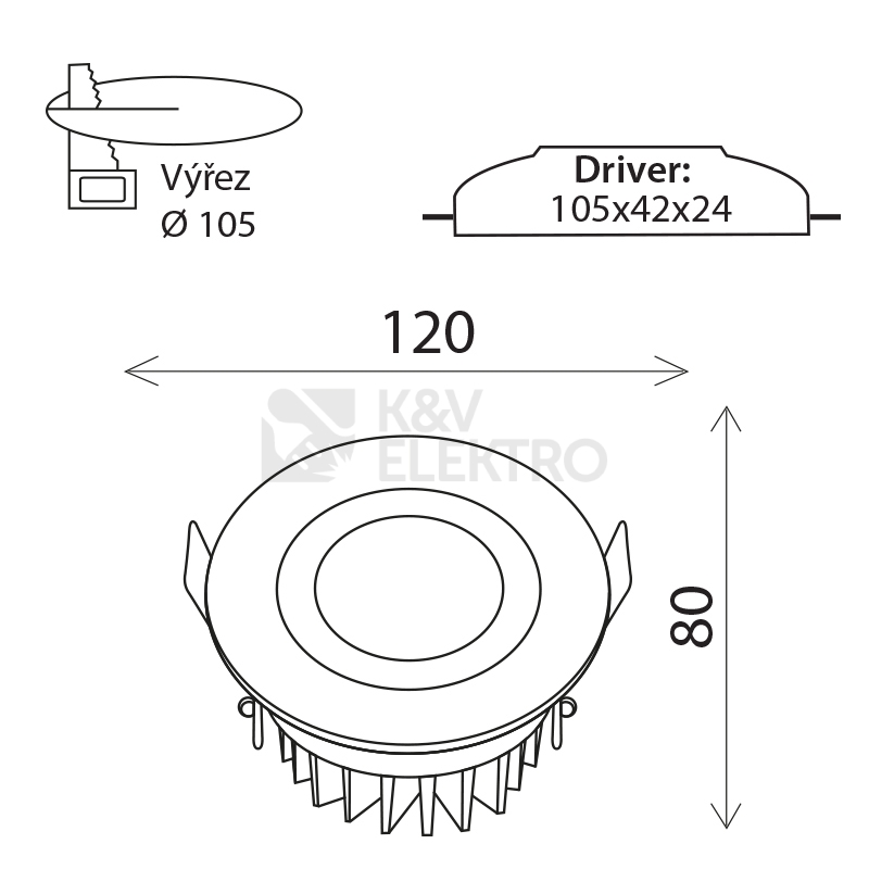 Obrázek produktu Podhledové LED svítidlo Sima 16 16W 4000K ML-412.032.33.0 3