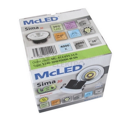 Obrázek produktu Podhledové LED svítidlo McLED Sima 30 30W 4000K ML-412.035.33.0 3